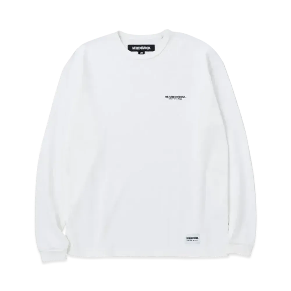 NEIGHBORHOOD Honeycomb Fabric Crewneck LS "White"