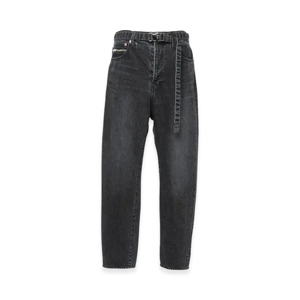 sacai Cropped Tapered Denim Pants "Black"