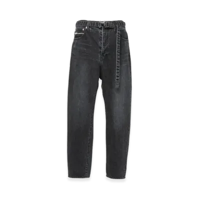 sacai Cropped Tapered Denim Pants "Black"