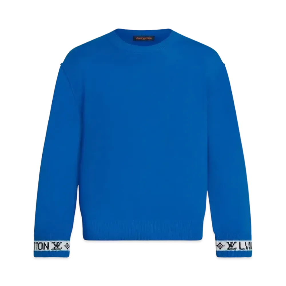 Louis Vuitton LV Cufflink Cashmere Crew Neck "Blue"