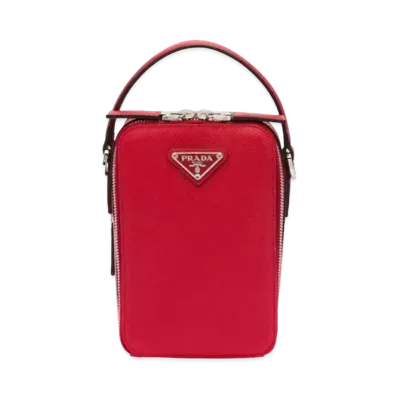 PRADA Brique Saffiano Leather Bag "Red"