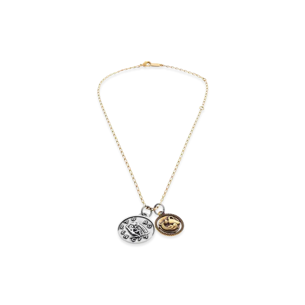 BALENCIAGA Horoscope Aquarius Necklace "Gold/Silver"
