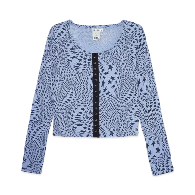 X-Girl Distorted Stars Comapct Cardigan "Ltblue"