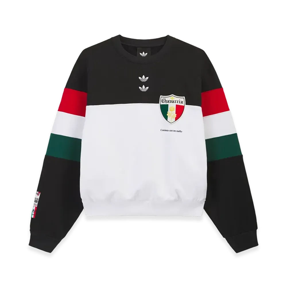 adidas x Willy Chavarria Fleece Crewneck Sweatshirt "Black/White"