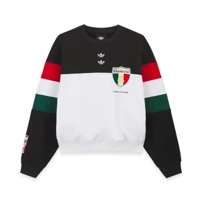 adidas x Willy Chavarria Fleece Crewneck Sweatshirt "Black/White"