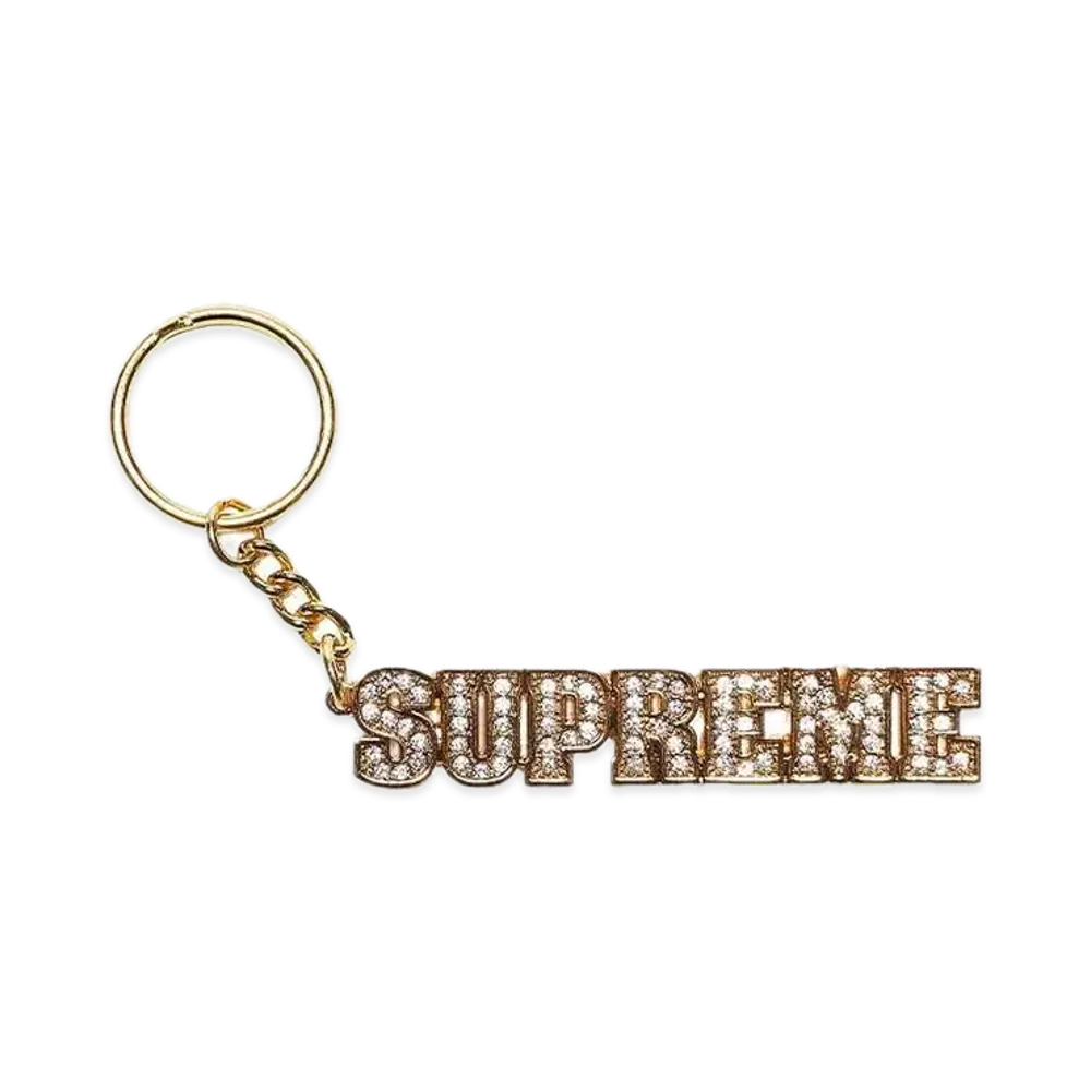 Supreme Block Logo Keychain "Gold"