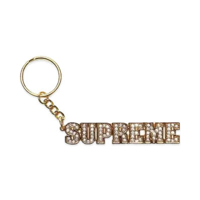 Supreme Block Logo Keychain "Gold"