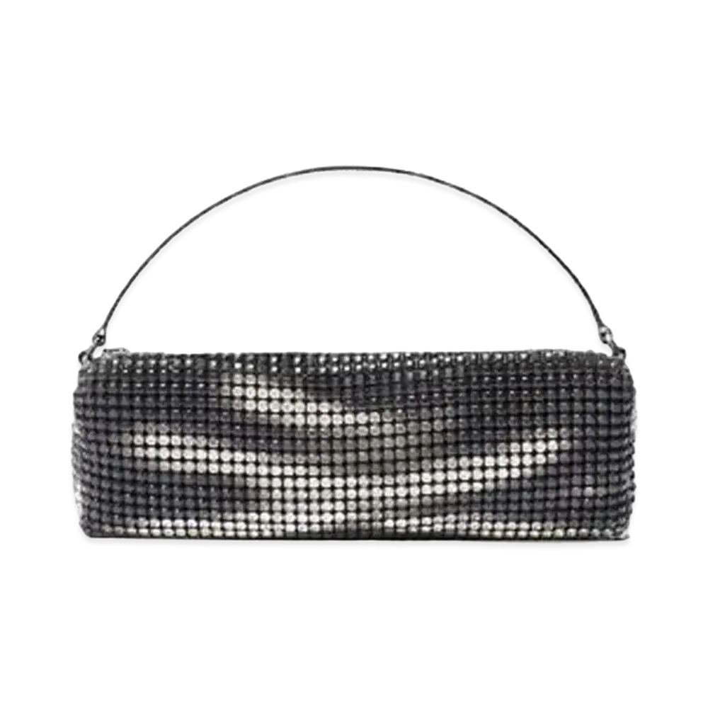 Alexander Wang Heiress Crystal Mesh Flex Bag "Black Aged"
