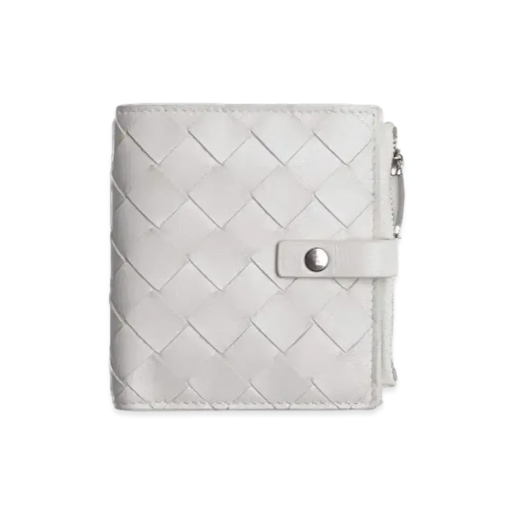 Bottega Veneta Bifold Zipped Wallet "White"