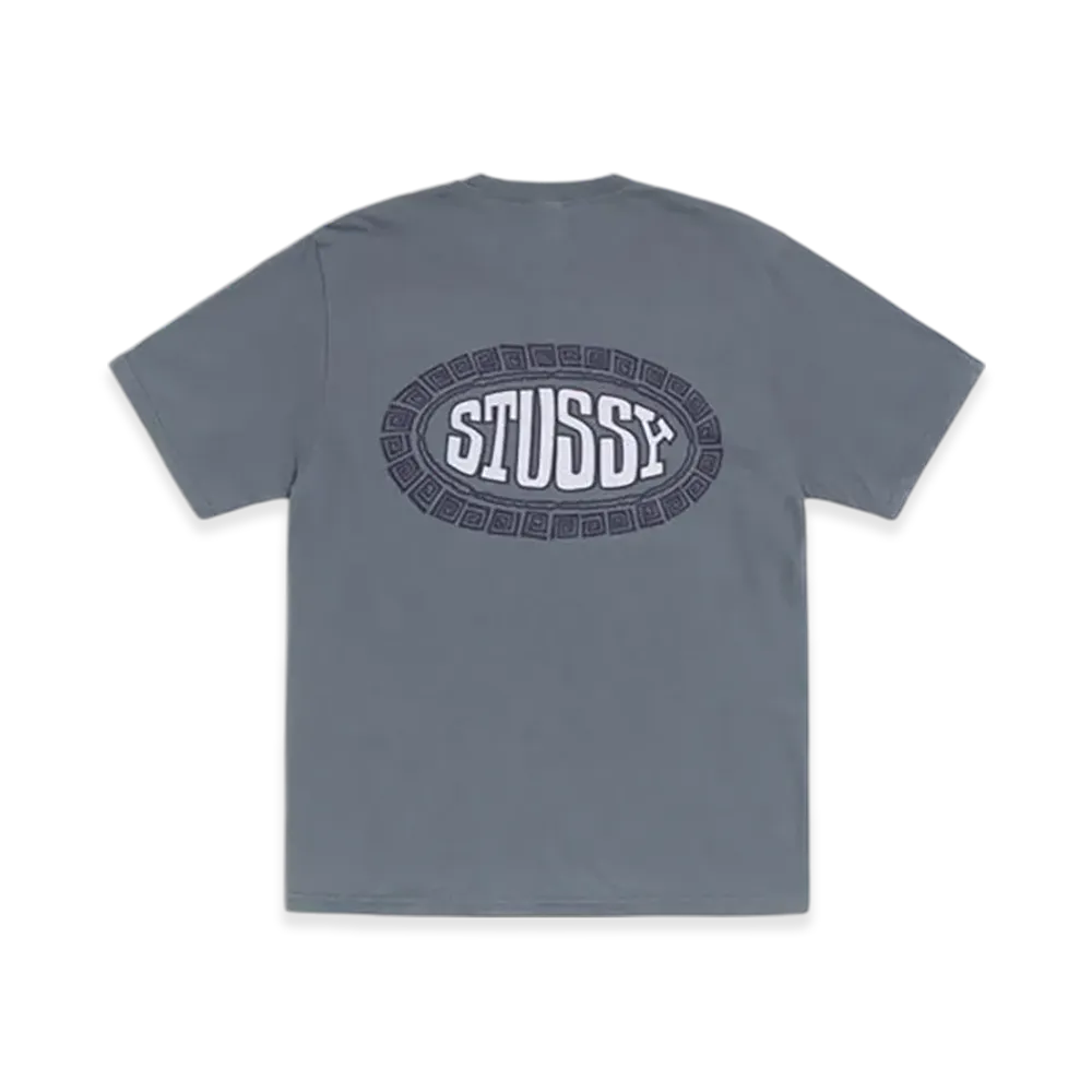 Stussy Tile Oval Tee Pigment Dyed "Navy"