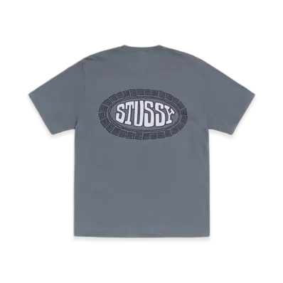Stussy Tile Oval Tee Pigment Dyed "Navy"