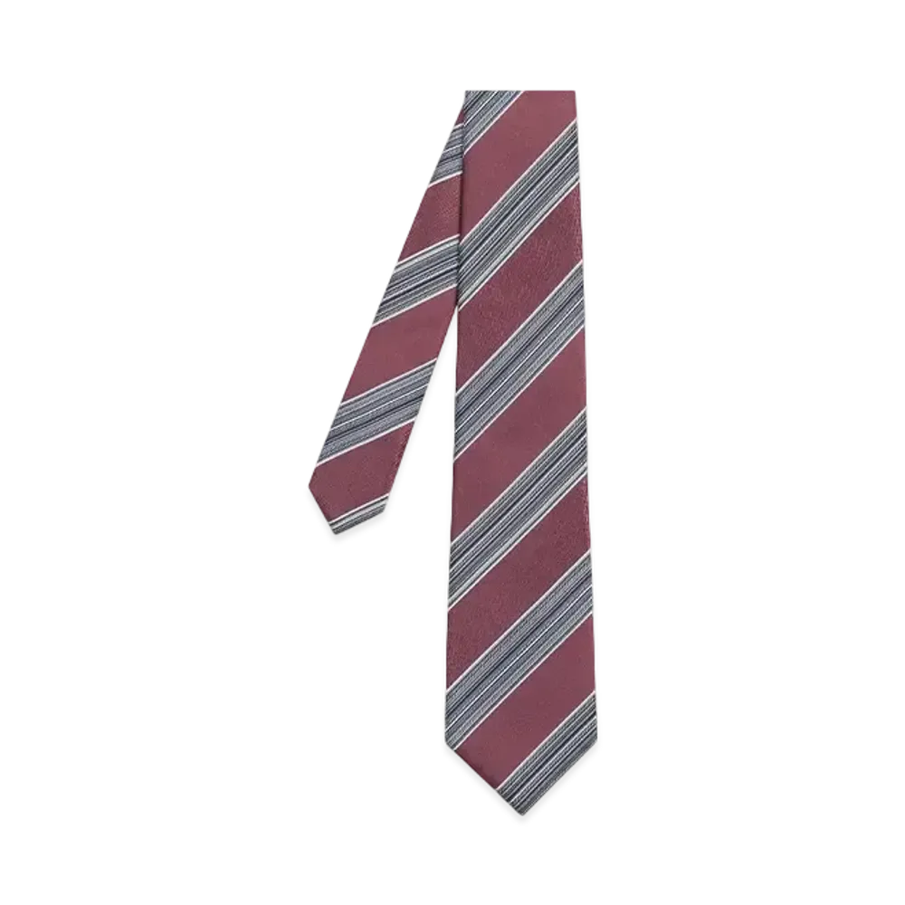 Paul Smith Textured Regimental Tie "Rose"