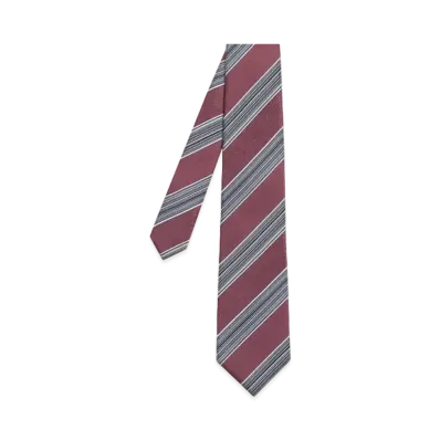 Paul Smith Textured Regimental Tie "Rose"