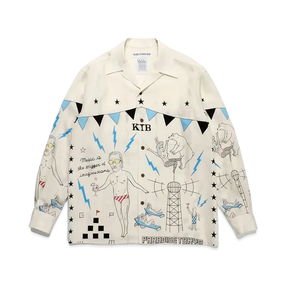 WACKO MARIA World Peace Project Hawaiian Shirt Type-1 "White"