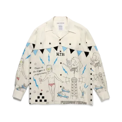 WACKO MARIA World Peace Project Hawaiian Shirt Type-1 "White"