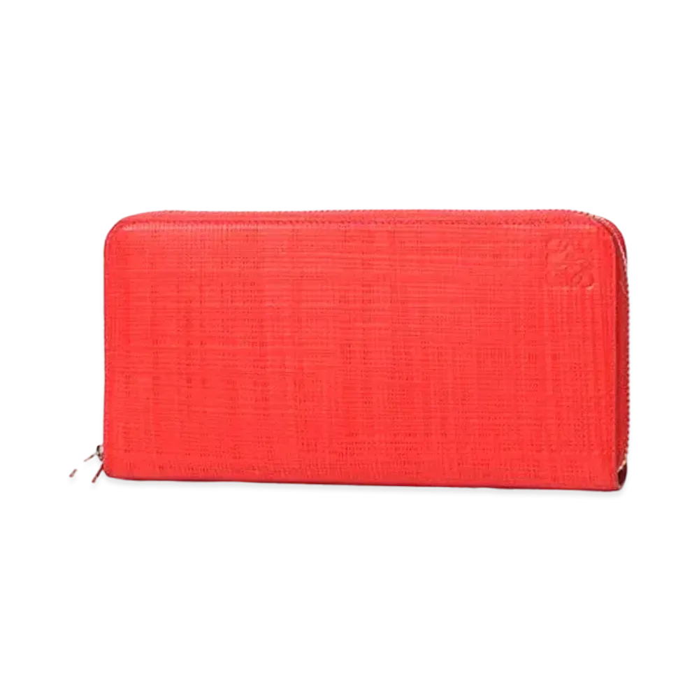 LOEWE Zip Around Wallet In Calfskin "Navy Blue"