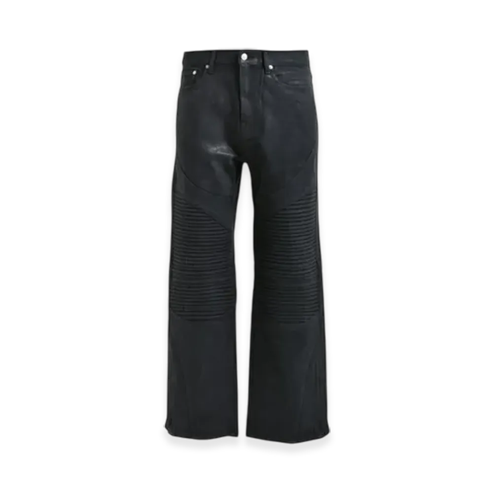 BREATH Coating Biker Denim Pants "Black"
