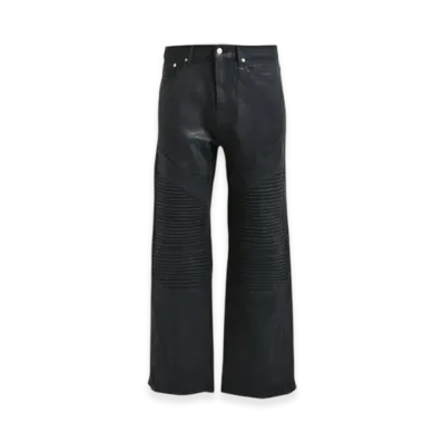 BREATH Coating Biker Denim Pants "Black"