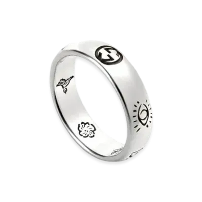 GUCCI Blind For Love Ring In Silver