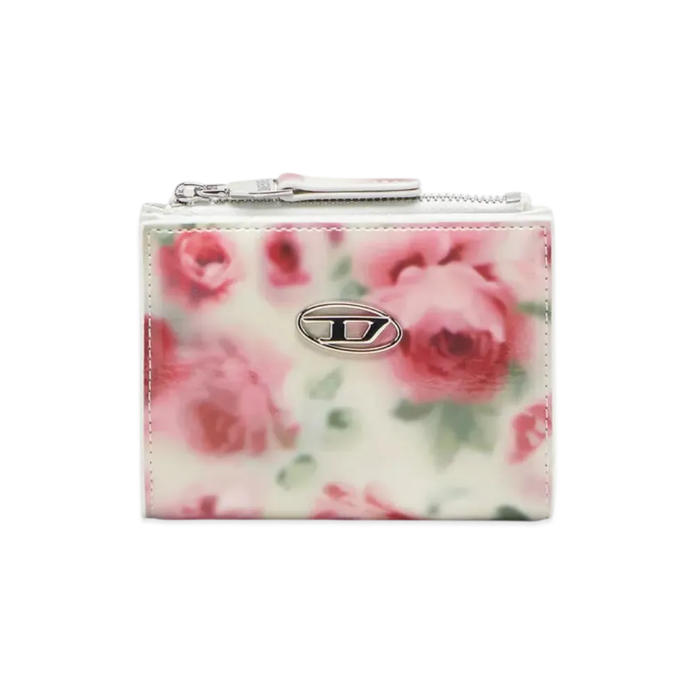 Diesel Play Bi-Fold Zip Ii Wallet "White/Pink"