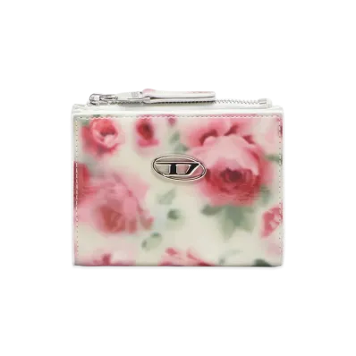 Diesel Play Bi-Fold Zip Ii Wallet "White/Pink"