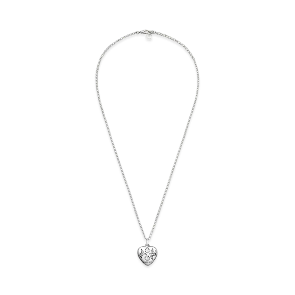 GUCCI Blind For Love Necklace In Silver