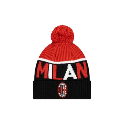 NEW ERA Pom Pom Knit Europe Football Team AC Milan "Black/Red"