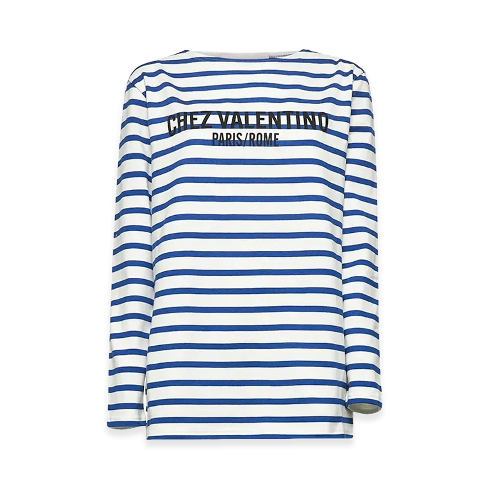 Valentino Women's "Chez " Striped Shirt "Blue"