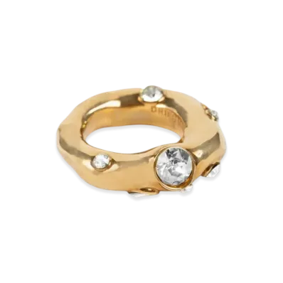 DRIES VAN NOTEN Women's Embellished Ring "Gold"