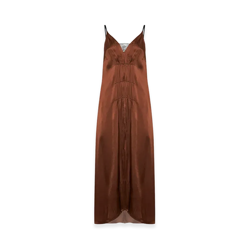 PRADA Women's Satin Dress "Brown"
