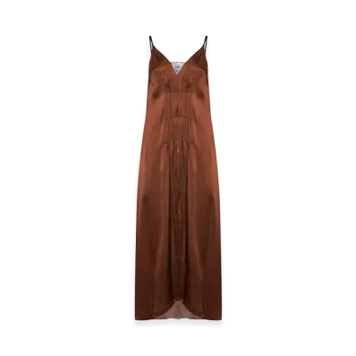 PRADA Women's Satin Dress "Brown"