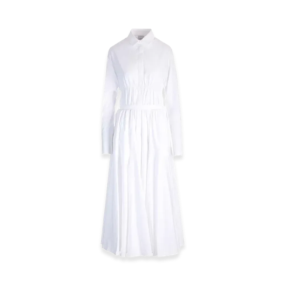 PATOU Women's Cotton Midi Shirt Dress "White"
