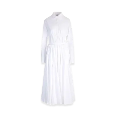 PATOU Women's Cotton Midi Shirt Dress "White"