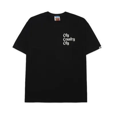 CITY COUNTRY CITY COTTON T-SHIRT CITY COUNTRY CITY "BLACK"