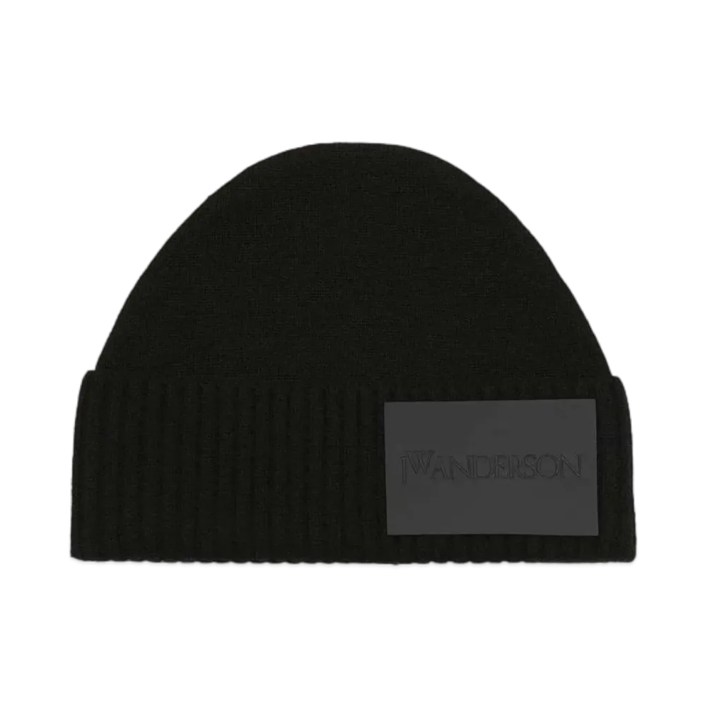 JW ANDERSON Logo Patch Beanie "Black"