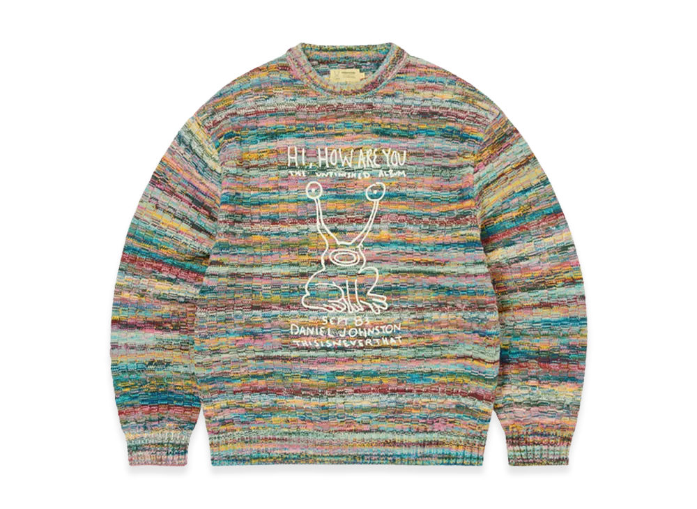 thisisneverthat TNT Daniel Johnston Frog Knit Sweater "Pink"
