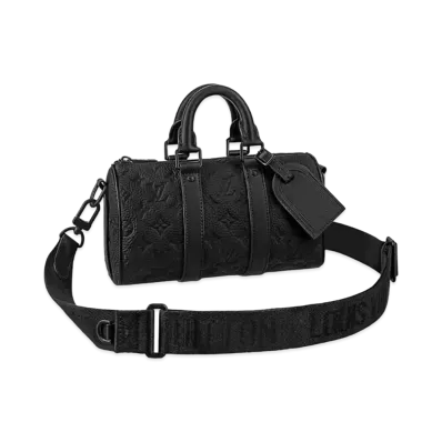 Louis Vuitton Keepall Bandouliere 25 Taurillon Monogram Leather "Noir"