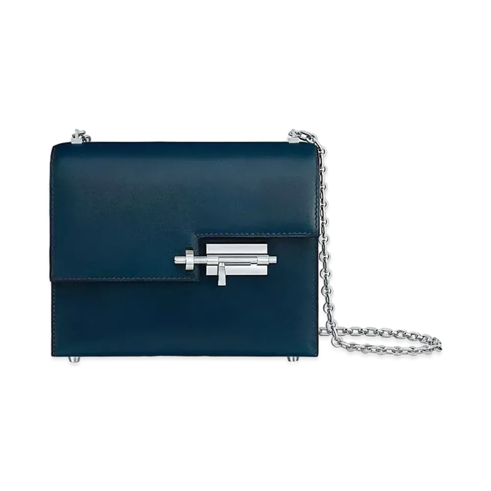 Hermes Bag Velu Chain Mini "Blue"