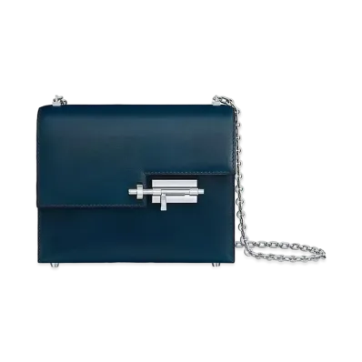 Hermes Bag Velu Chain Mini "Blue"