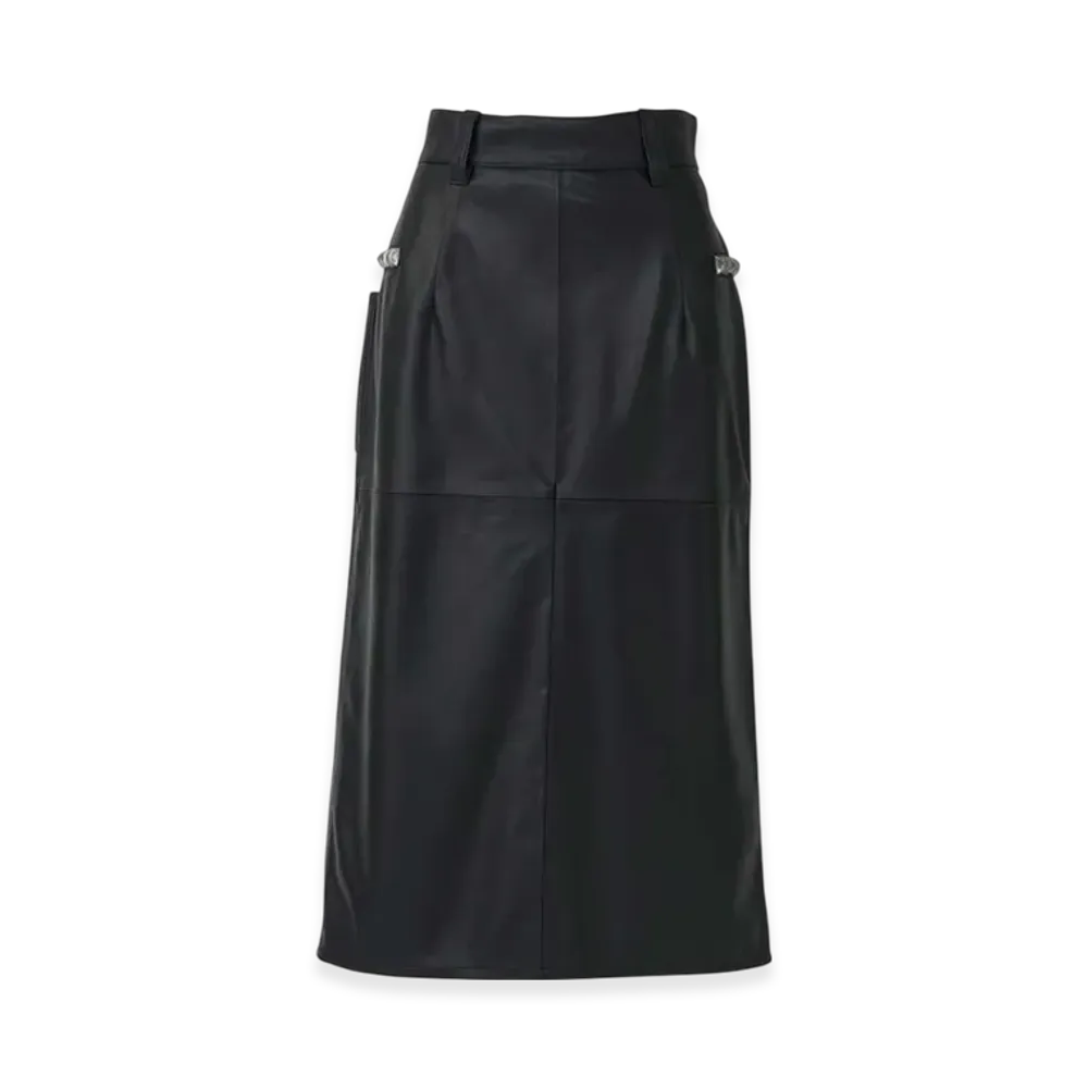 HYSTERIC GLAMOUR Studded Lamb Leather Skirt "Black"