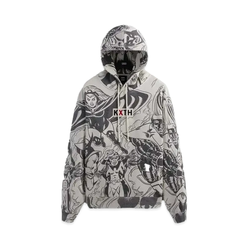 Kith x Marvel X-Men Assemble Vintage Hoodie "Waffle"