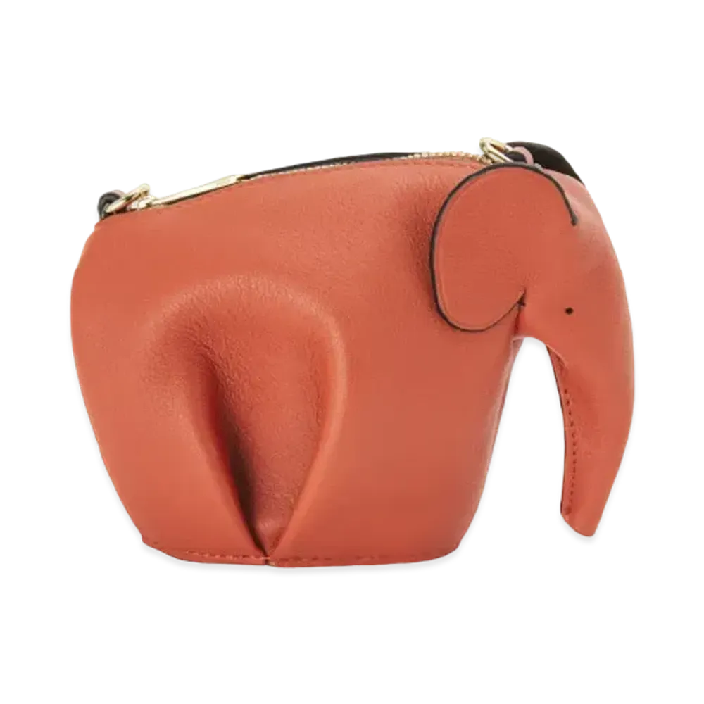 LOEWE Elephant Pouch In Classic Calfskin "Vermillion"