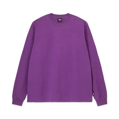 Stussy Pigment Dyed LS Crew "Purple"