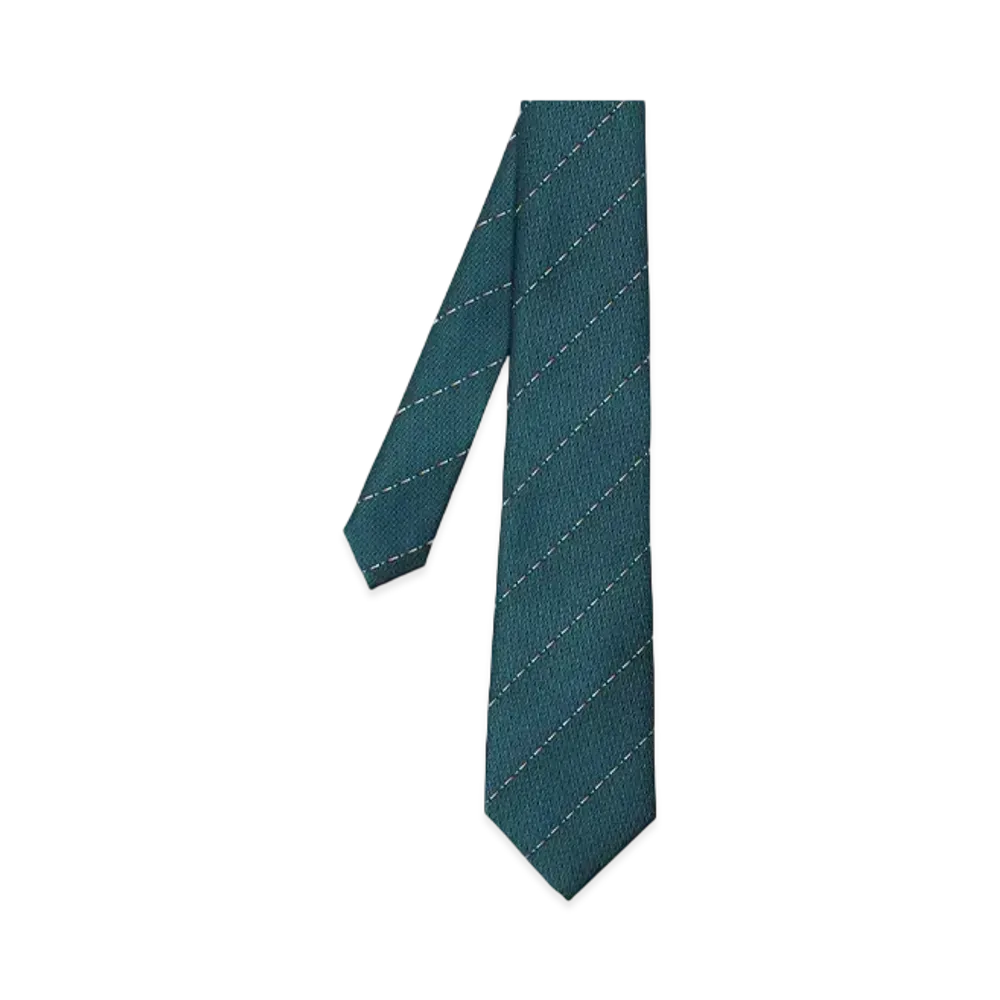 Paul Smith Artist Stripe Line Tie "DarkGreen"