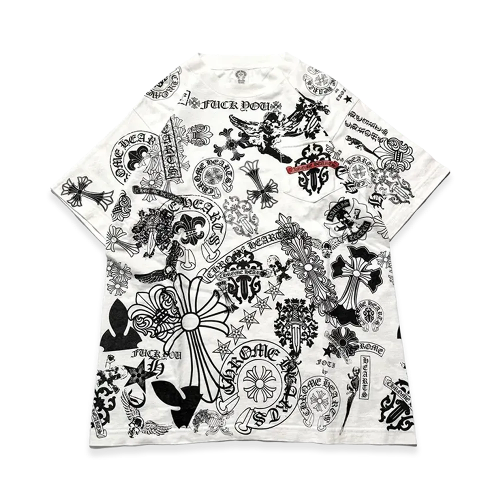 Chrome Hearts Multi Motif Printed T-Shirt "White"