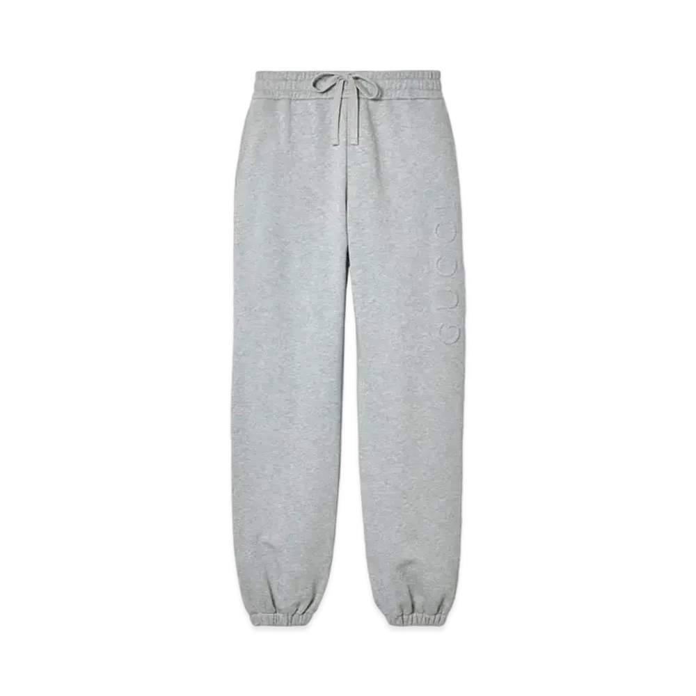 GUCCI Cotton Jersey Jogging Pants "Grey Light"
