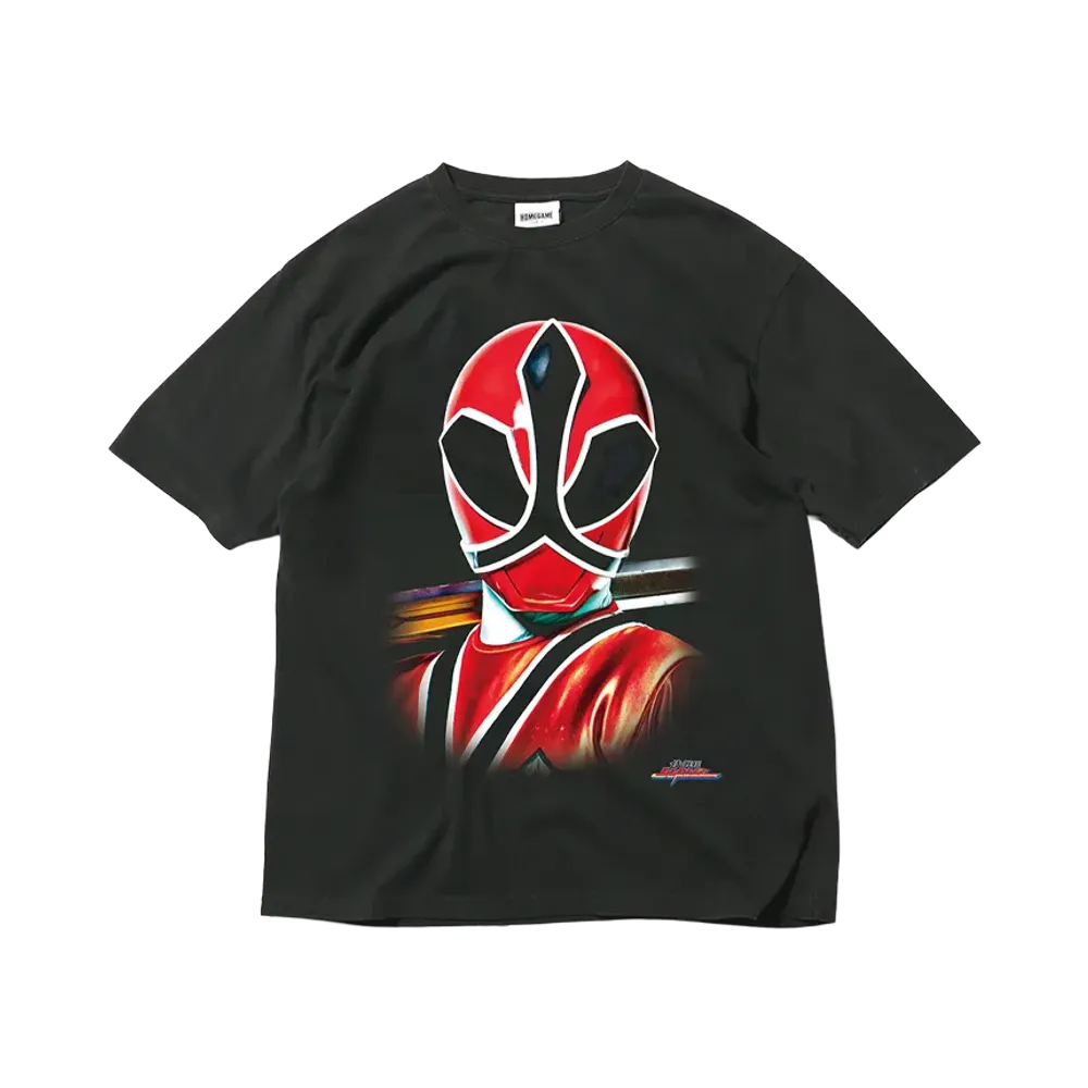 スーパー戦隊 x HOMEGAME \ 2009 シンケンレッド TEE "BLACK"