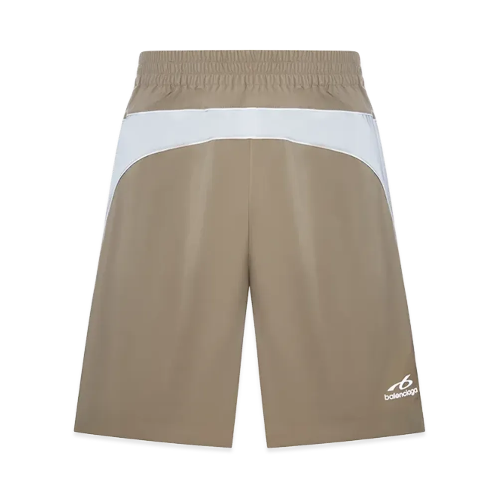 BALENCIAGA Men`s Techwear Track Shorts "Beige/Gray"
