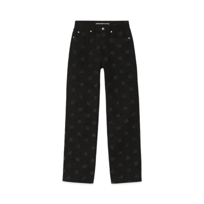 Alexander Wang Denim Ez Mid-Rise Straight Leg Jeans "Black"
