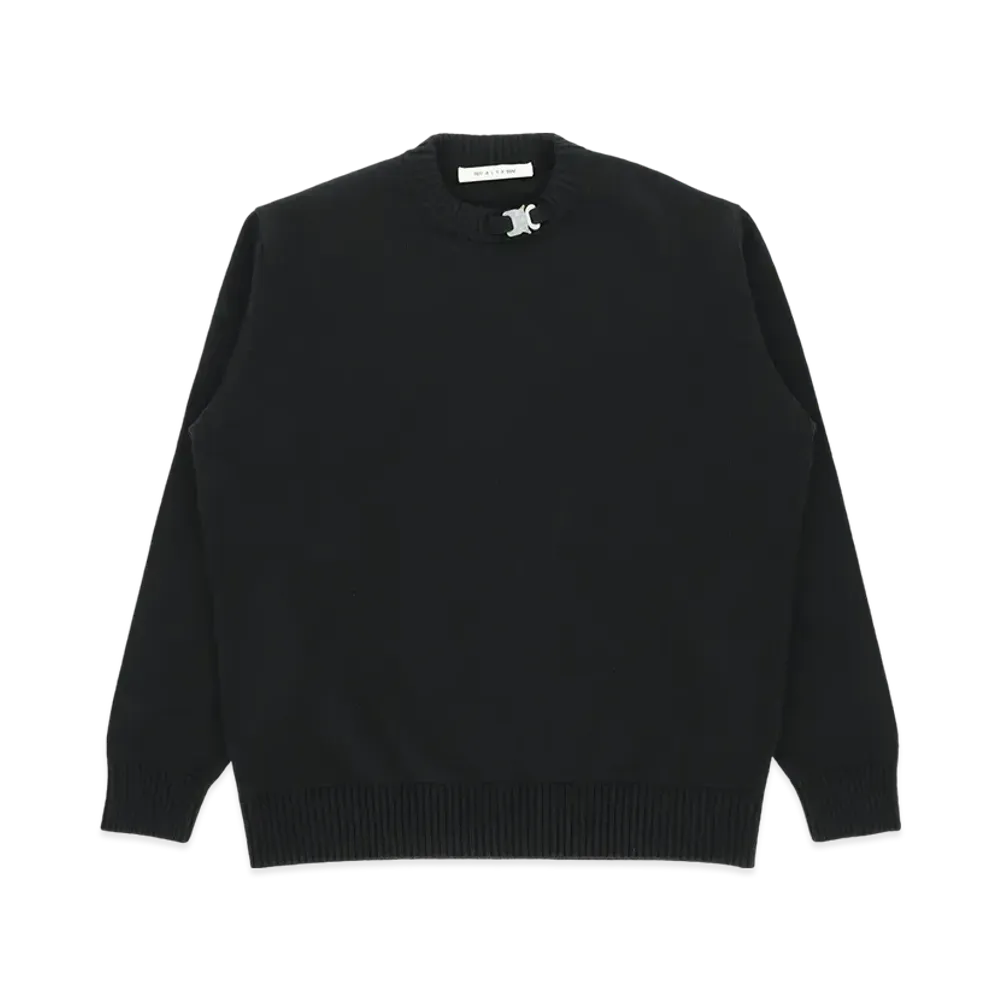 1017 ALYX 9SM Buckle Collar Crewneck "Black"